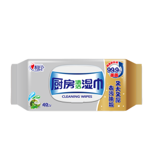 XJB040 Hearttex Kitchen Cleaning Series 40 Sheets Wet Wipes-1 Pack