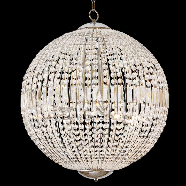 X9091/12 Luxurious Round Crystal Pendant Light