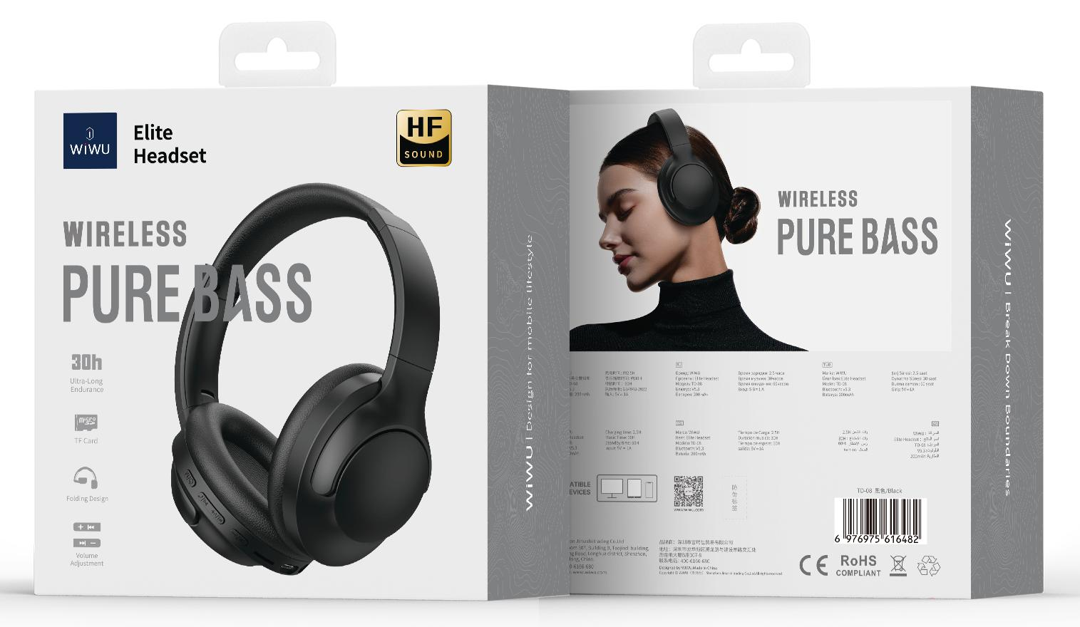 Elite Wireless Headset TD-08 1 Elite Wireless Headset TD-08