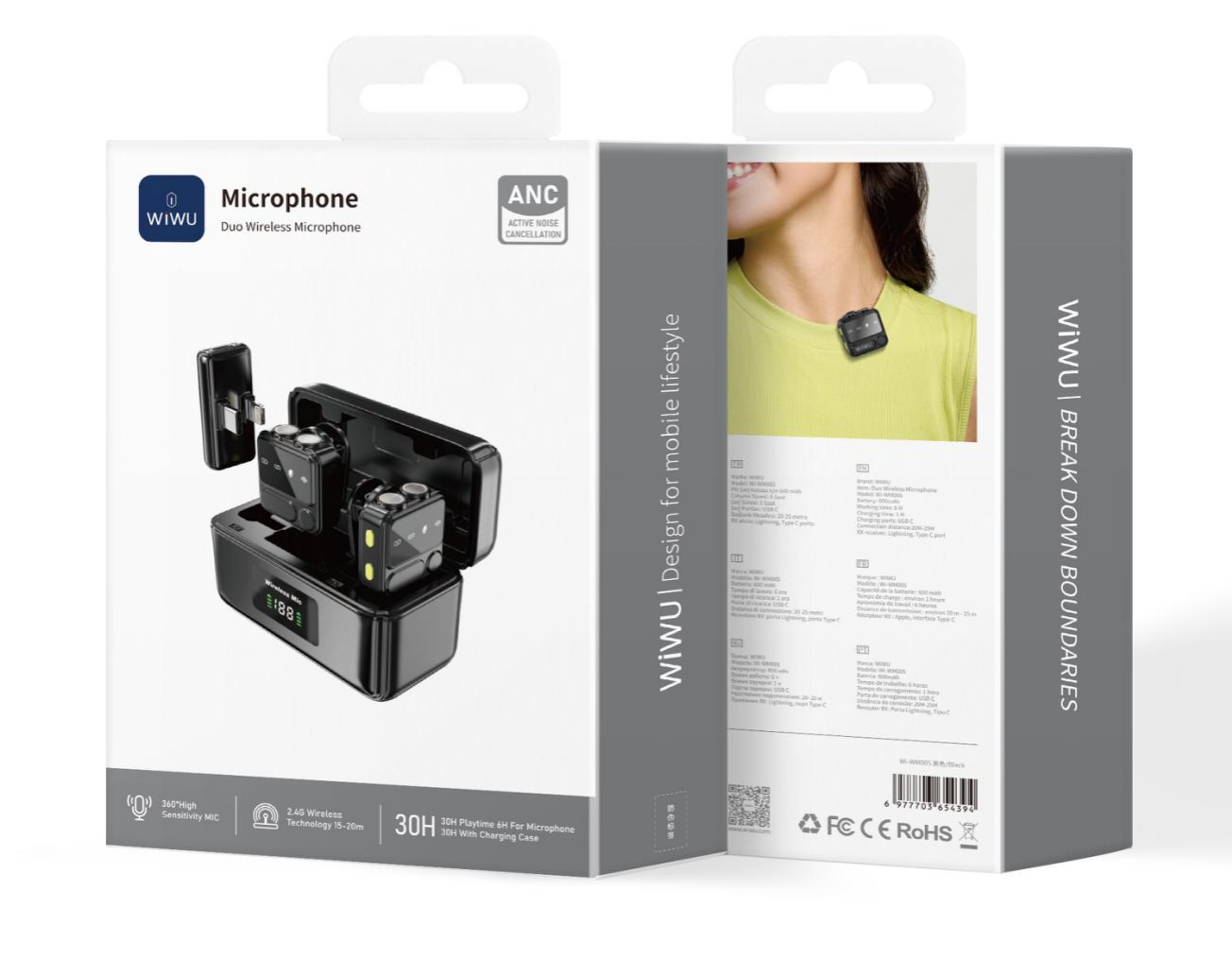 Duo Wireless Microphone ANC Wi-WM005 1 Duo Wireless Microphone ANC Wi-WM005