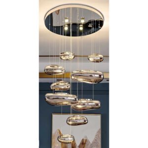 9926-D7 Stylish and Creative Round Glass Dome Pendant Lamp